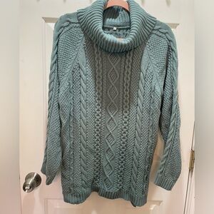 Plus women’s xxl cowl neck cable knit sweater